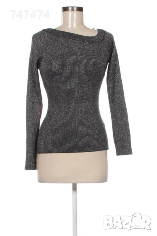Пуловер с асиметрично деколте AMISU, ХL, снимка 2 - Блузи с дълъг ръкав и пуловери - 54024865