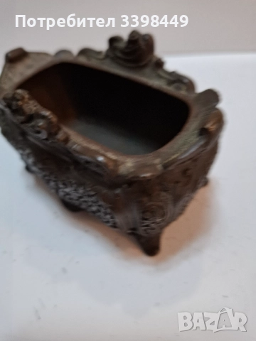 Античен бронзов декоративен саксия / кашпа. , снимка 5 - Антикварни и старинни предмети - 52681508