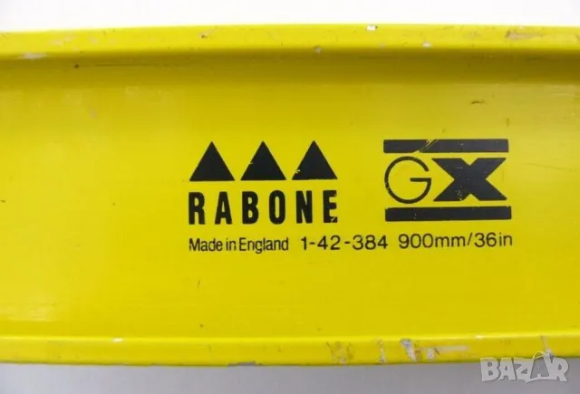 Оригинал RABONE Професионален Английски НИВЕЛИР МАСТАР 90см 36" Алуминиев Нивел Либела Tерзия БАРТЕР, снимка 5 - Измервателни инструменти - 50170300