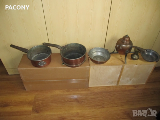 Медни съдове - тигани,купа,чайник