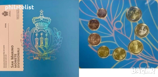 Сан Марино 2024 година - Евро сет от 1 цент до 2 евро BU, снимка 4 - Нумизматика и бонистика - 53599239