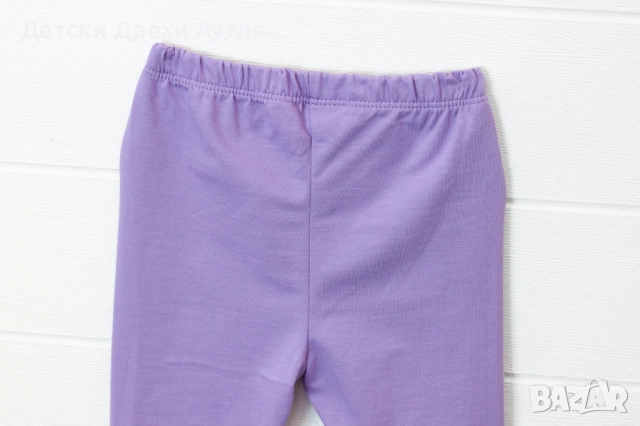 Нови памучни клинове за момичета – графит и лилаво, размери 92-134, снимка 4 - Детски клинове - 51935251