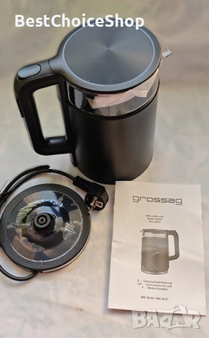 Електрическа кана за вода 1.7L с 5 Температурни Настройки, снимка 3 - Кани - 53670104