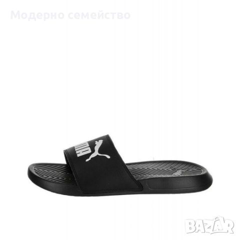 Джапанки PUMA Popcat Unisex Slides Black/White, снимка 3 - Джапанки - 46779754