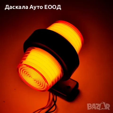 1бр. Лед LED НЕОН рогчета светлини габарити оранжево-оранжево 24V, снимка 1 - Аксесоари и консумативи - 46934100