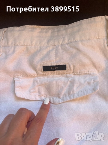 Мъжки ленен панталон HUGO BOSS, снимка 11 - Панталони - 51553114