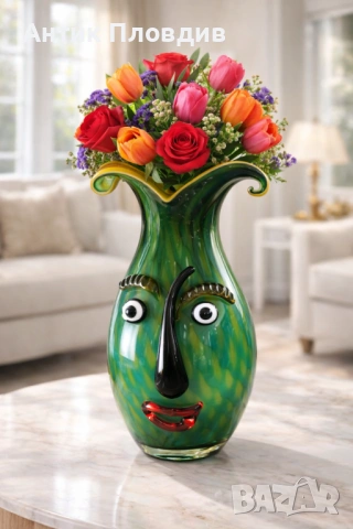 Голяма стъклена ваза - Той 