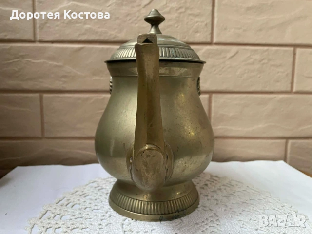 Красив месингов чайник от Англия, снимка 10 - Антикварни и старинни предмети - 53389479