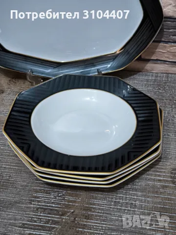 Сервиз за хранене порцелан VILLEROY&BOCH BLACK PEARL, снимка 6 - Сервизи - 47911088