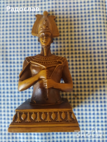 оригинална статуетка Египетски бог  Фараон, снимка 2 - Статуетки - 52322685