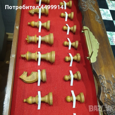 Китайски ръчно резбован дървен шах, снимка 9 - Антикварни и старинни предмети - 52641438