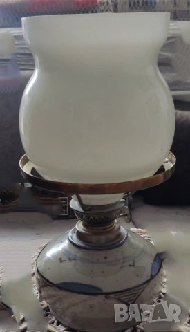 4бр. настолни нощни лампи кристал,керамика,стъкло,текстил, снимка 4 - Настолни лампи - 54123049