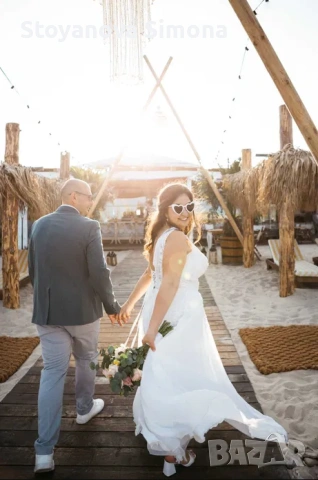 Булчинска рокля - лека и ефирна - L/XL