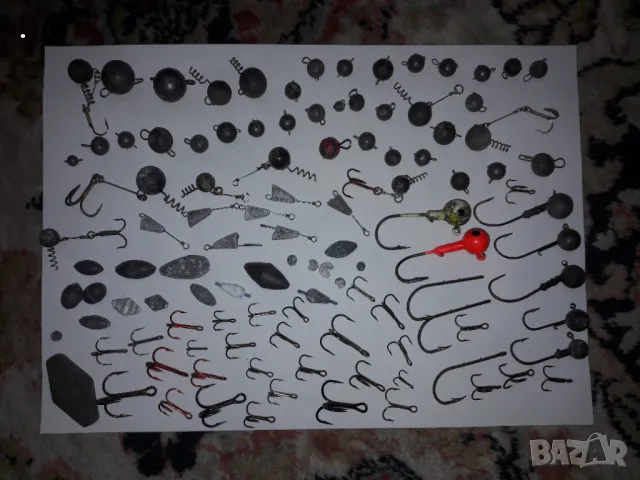 Комплект чебурашки,офсетни куки,олова,тройни куки и джиг глави