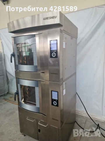 2бр. немски конвектомати-фурни Wiesheu с пароуловител и програматор на български език