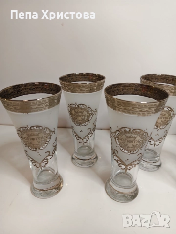 Комплект от 6 броя чаши за вода от чешки кристал Бохемия., снимка 3 - Чаши - 52901643