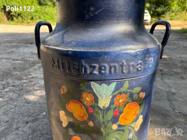 Ръчно рисуван гюм за мляко, снимка 2 - Антикварни и старинни предмети - 50704341