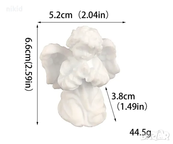 3D Ангел молещ молитва Кръщене силиконов молд форма фондан шоколад смола гипс свещ, снимка 5 - Форми - 47411981