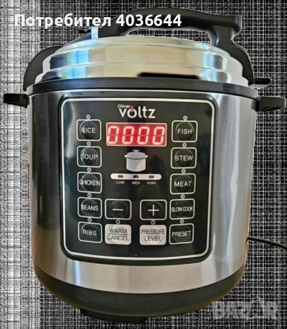 Мултикукър под налягане Voltz, 1000W/6л./70kpa - 9 програми, снимка 4 - Мултикукъри - 52380349