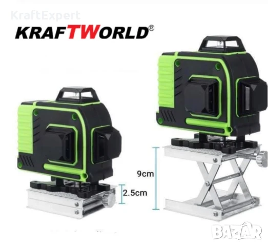 4D Лазерен Нивелир KRAFT WORLD с 16 Линии Самонивелиращ се, снимка 2 - Измервателни инструменти - 50488435