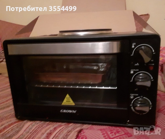 Електрическа фурна CROWN модел COV-2316SB, снимка 4 - Печки, фурни - 52653764