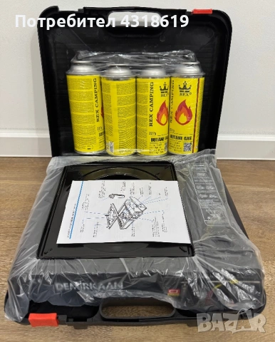 Къмпинг Газов Котлон - с Изход към Голяма Газова Бутилка и 4 Бутилки, снимка 3 - Газови котлони - 52846752