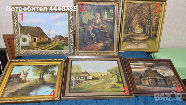 Маслени картини върху платно