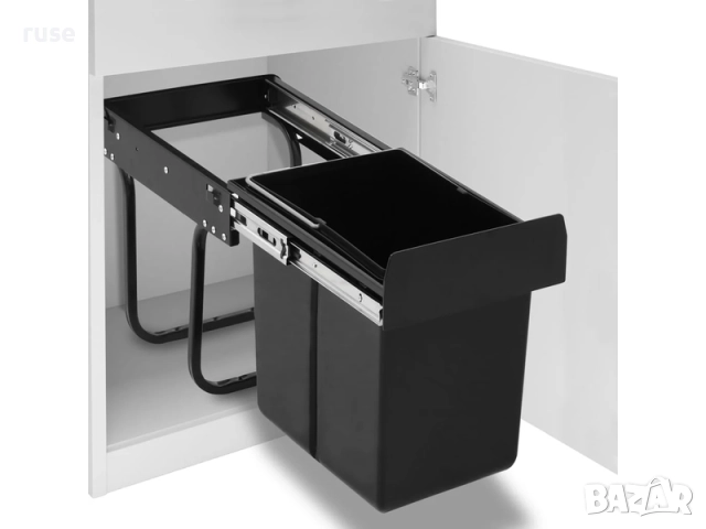 НОВИ! Вградена кофа за отпадъци кош за вграждане плавно затваряне 40 л, снимка 5 - Други стоки за дома - 51694957