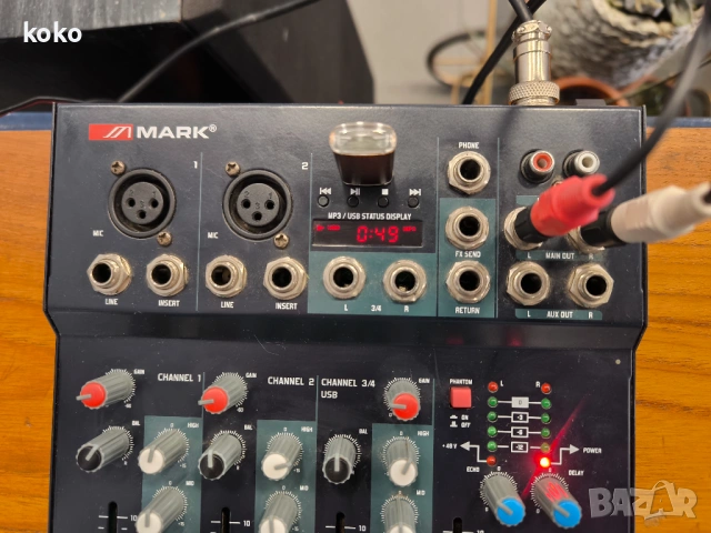 Миксер смесител пулт за музика Mark max , снимка 4 - Ресийвъри, усилватели, смесителни пултове - 54250847