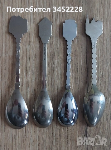 лъжички за колекционери 4 броя , снимка 5 - Антикварни и старинни предмети - 53212227