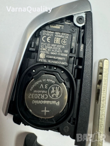 BMW 4-бутонен смарт ключ / дистанционно 434MHZ (G-Series 1/2/3/4/5) – оригинален, тестван 5A40689-1, снимка 6 - Аксесоари и консумативи - 52751752