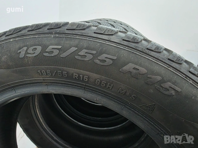 4бр зимни гуми 195/55/15 PIRELLI L05524 , снимка 6 - Гуми и джанти - 54215643