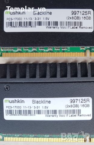 Mushkin Enhanced Blackline 2x8 GB DDR3 2133 Mhz PC3 17000, снимка 4 - RAM памет - 45877219