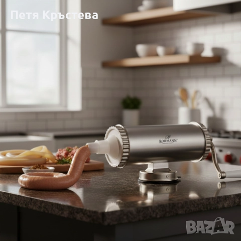 Пълначка за колбаси Bohmann BH 02-750 – Стабилна, удобна и идеална за домашни наденици, снимка 5 - Месомелачки - 52578581