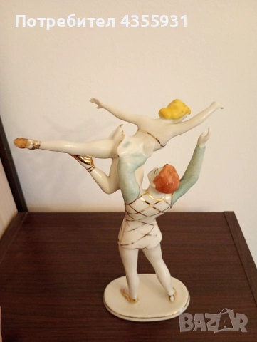 Танцьори стар български порцелан стара порцелан фигурка статуетка балерина танцьор балерина , снимка 6 - Антикварни и старинни предмети - 52022205