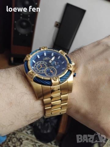Invicta Bolt 52 мм с верижка и каишка !, снимка 6 - Мъжки - 53700057
