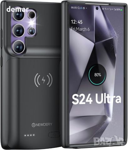 NEWDERY калъф с батерия за Samsung Galaxy S24 Ultra (5000mAh), снимка 1 - Калъфи, кейсове - 45074671