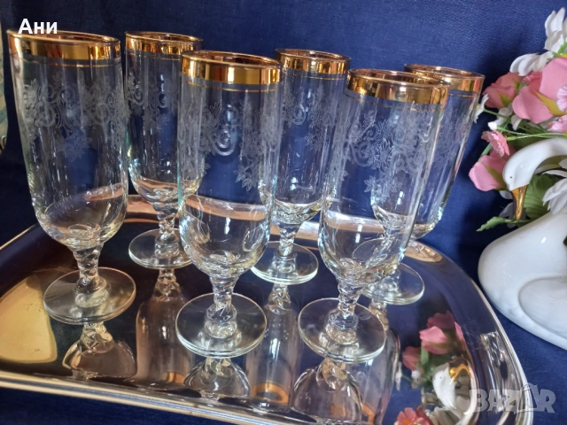 Чаши Бохемия, снимка 2 - Чаши - 51696038