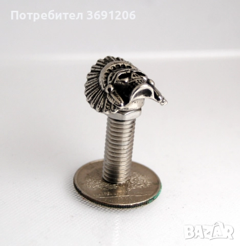 Индианец череп болт за седалка на Indian Motorcycles индиан М8, снимка 6 - Части - 52371975