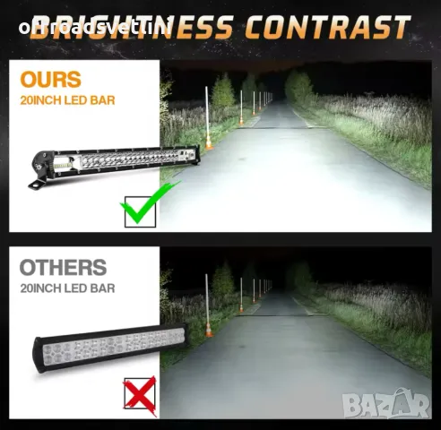 НОВ МОДЕЛ 84 cm 300W 12D ULTRASLIM LED BAR в комплект с окабеляване, снимка 2 - Аксесоари и консумативи - 49756144