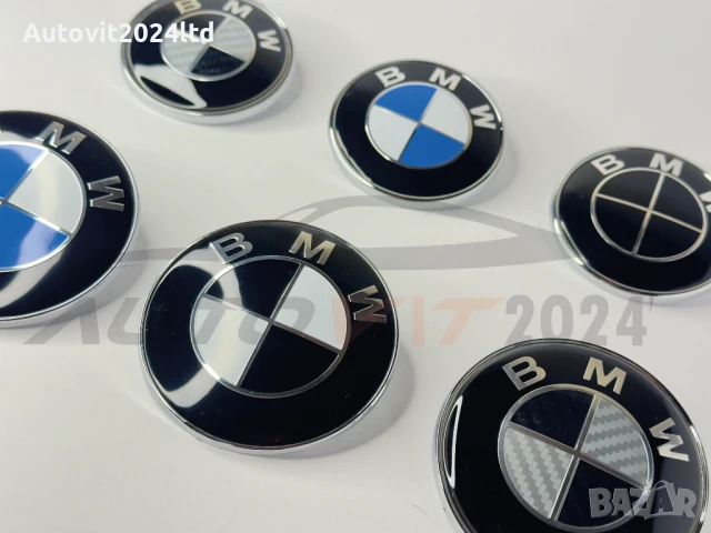 BMW Емблема Бмв - 82мм/74мм немска e60 e61 e90 e92 e39 e46 e65 x3 x5, снимка 2 - Аксесоари и консумативи - 50741091