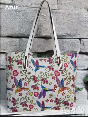 Лятна многоцветна дамска чанта, снимка 4 - Чанти - 45838818