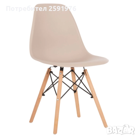 Трапезен стол, HM8460.25, Капучино, Полипропилен, 46х50х82см., снимка 1