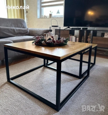 холна маса от масив и желязо , снимка 16 - Маси - 53641072