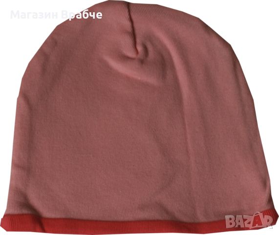 Двойна памучна шапка за момиче, снимка 4 - Шапки, шалове и ръкавици - 45960232