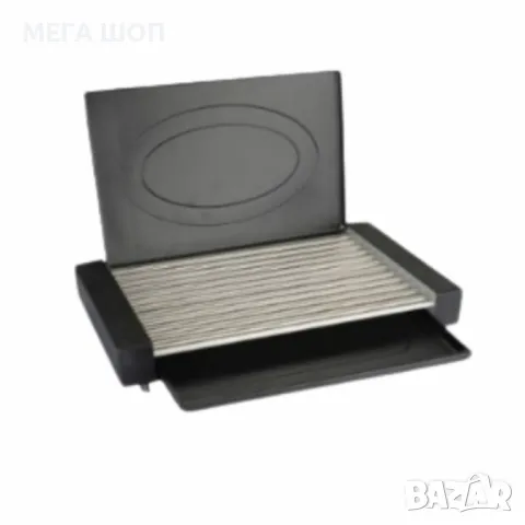 Скара с капак Rosberg R51015M, 1800W, 12 тръбни ребра, плот за готвене 35x22 см, тавичка за мазнина, снимка 2 - Скари - 50314487