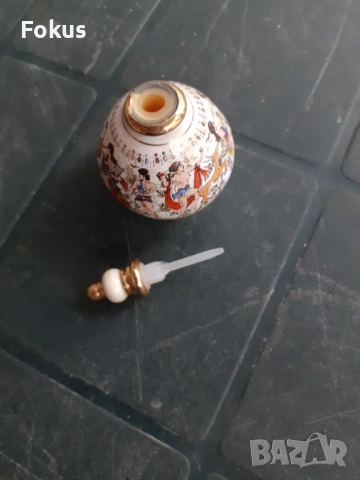 Старо уникално шишенце за парфюм - порцелан, снимка 4 - Антикварни и старинни предмети - 53282679