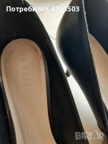 Черни кожени обувки Ted Baker, снимка 3 - Дамски обувки на ток - 45916084