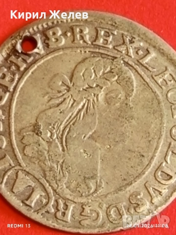 Сребърна монета 6 кройцера 1674г. Леополд първи Унгария за КОЛЕКЦИЯ 52927, снимка 10 - Нумизматика и бонистика - 53094046