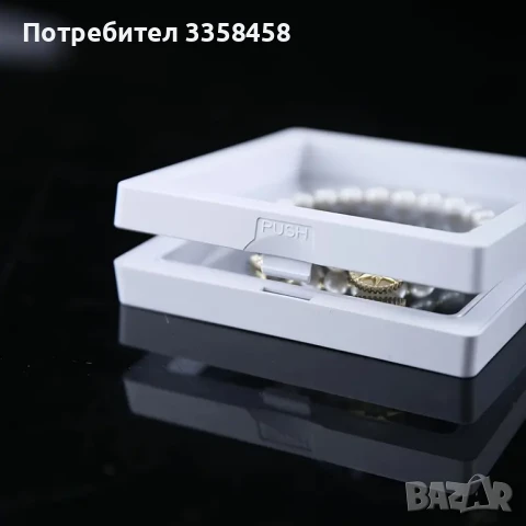 Бели кутийки с прозрачност, снимка 2 - Колиета, медальони, синджири - 51114822